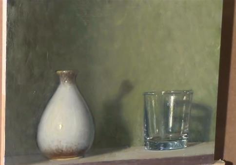 Nicht ganz so stilles Stillleben mit Vase