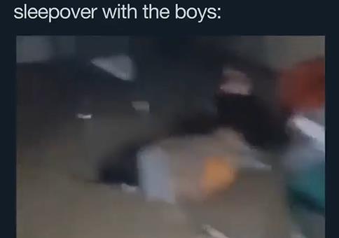 Sleepover with the boys