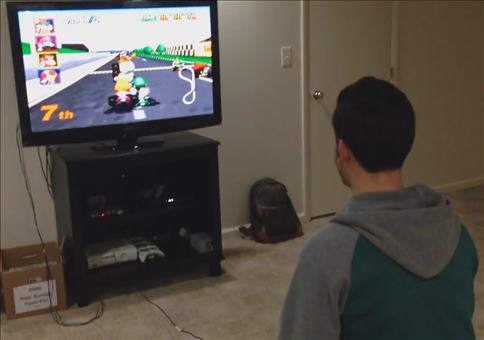 Mario Kart zocken mit Hintergrundmusik