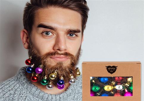 Für den weihnachtlichen Bart: Bart Weihnachts-Kugeln