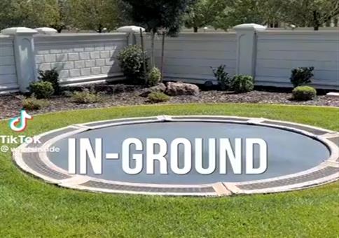 Eingelassene Trampoline sind schon cool