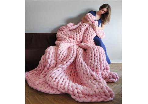 Kleine Merino-Wolldecke