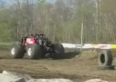 Monster Truck macht Backflip