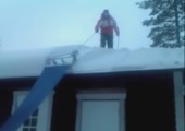 Schnee vom Dach entfernen Part 2