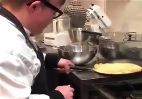 Perfekt platzierte Pfannkuchen