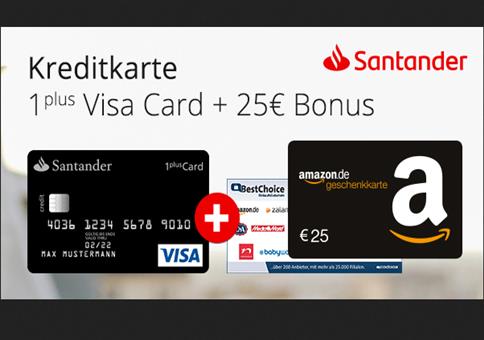 Kostenlose Kreditkarte mit 25€ Bonus!