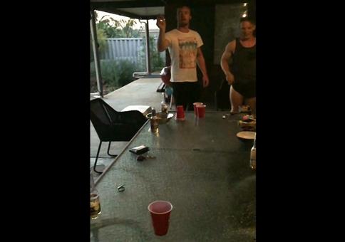 Einmaliger Treffer beim Beer-Pong