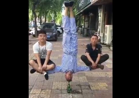 Pfandsammler unterwegs