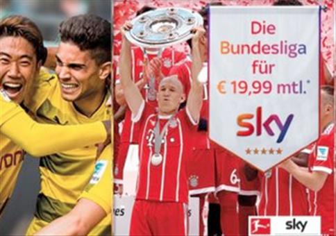 Sky + Bundesliga für 19,99€ + 50€ geschenkt!
