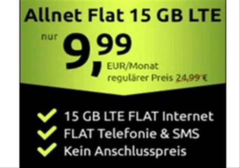 🔥 Telekom Allnet-Flat mit 15GB LTE für 9,99€ mtl. 