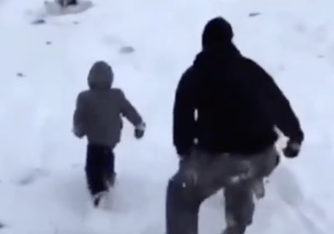 Krasser Dad-Save am Rodelberg