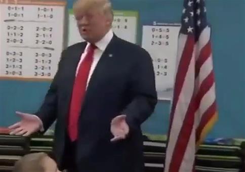 Trump auf Überraschungsbesuch im Kindergarten
