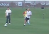 Zidane beim Torschußtraining