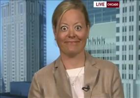 Sie macht große Augen im Live TV