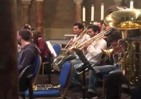 Kleiner Spaß bei der Orchesterprobe