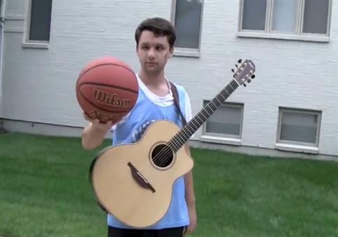 Gitarre und Basketball