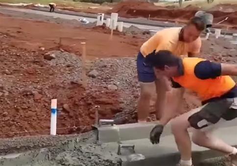 Bordstein erstellen ist echte Handarbeit