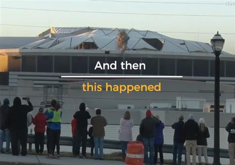 Sprengung des Georgia Dome live beim Weather Channel