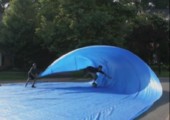 Wellensurfen ohne Meer - Tarp Surfing