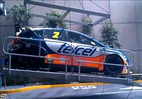 Rallye Auto verladen