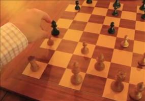 Spannende Schachpartie