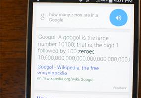 Ok Google: Wie viele Nullen hat die Zahl Googol?