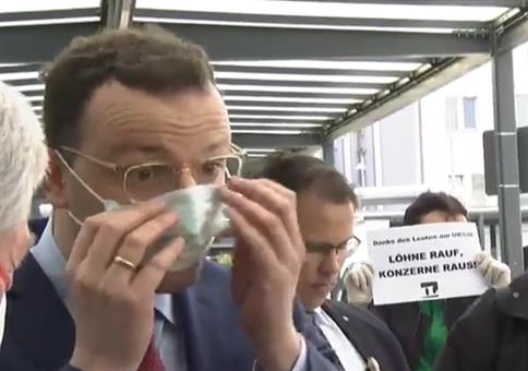 Spahn und die Atemschutzmaske