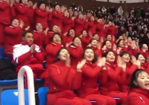 Nord-Korea Fans bei den olympischen Spielen - Part2