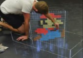 Super Mario 3D Kreide Kunst