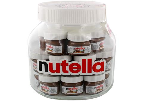 Trächtiges Nutellaglas