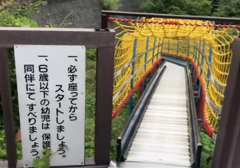 Rutsche durchs Gebüsch 