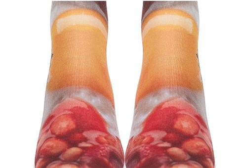 Heute trage ich meine Bohnen, Eier und Speck Socken