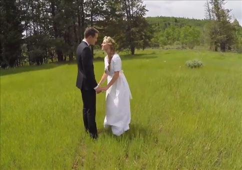 Romantische Hochzeitskamerafahrt