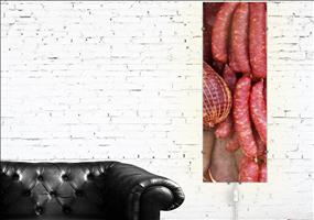 Große Wandlampe mit Wurst-Optik