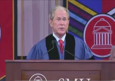 Eine Nachricht von George W. Bush an Studenten
