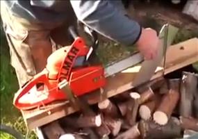 Auch ne Möglichkeit eine Kettensäge zu benutzen