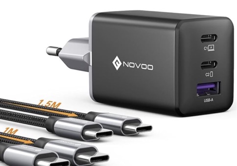 NOVOO 67W USB C 3-Port Ladegerät für 21,99€ (statt 40€)