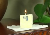 Kerze aus Butter basteln - Für den Notfall