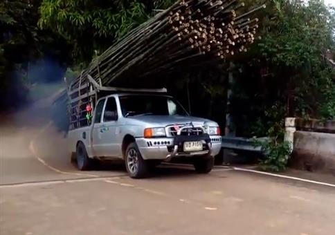 Bambus transportieren in Thailand