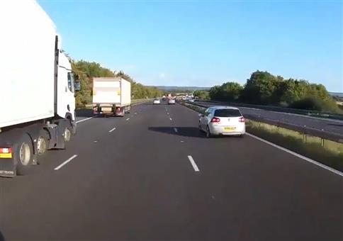 Vollbremsung auf der Autobahn