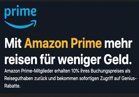 Reise für mind. 700€ buchen + 1 Jahr Amazon Prime gratis