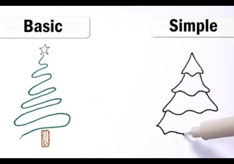 Einen Weihnachtsbaum malen