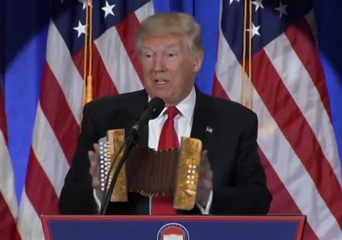Donald Trump spielt für sein Leben gern Akkordeon