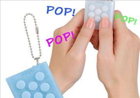 Luftpolsterfolien Simulator als Schlüsselanhänger