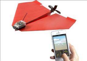 Smartphone gesteuerter Elektrobausatz für Papierflugzeuge