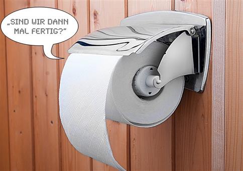 Sprechender Toilettenpapier-Halter