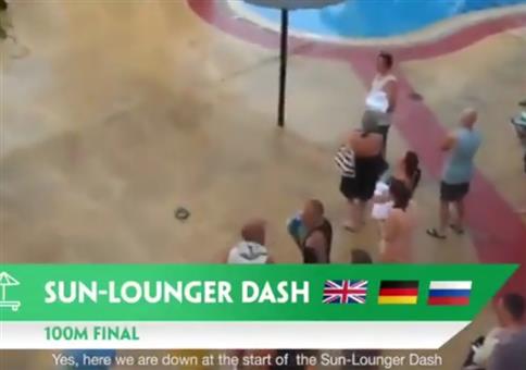 Kampf um die Liegen am Pool