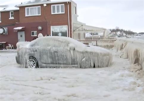 Autos so richtig eingefroren