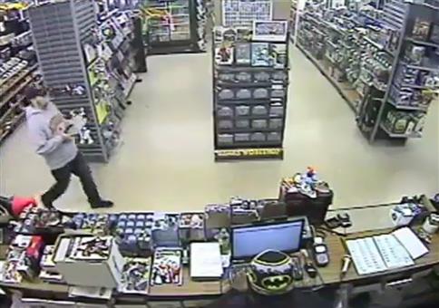 Comicbuchladen mit Drive-In