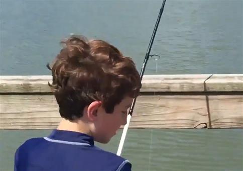 Riesenfisch am Haken